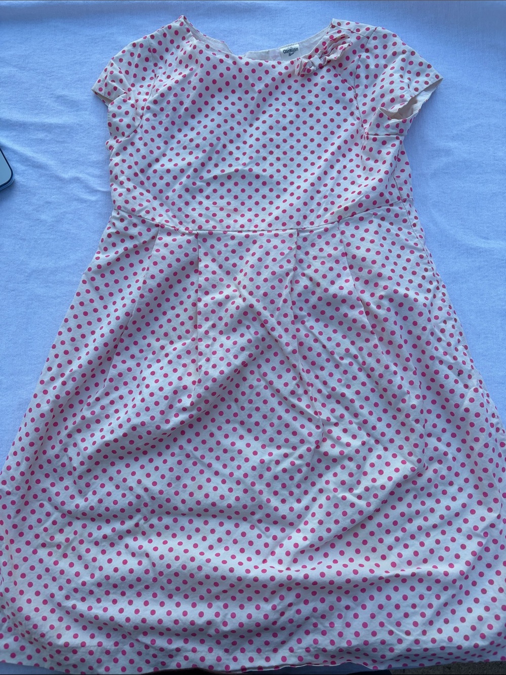 OshKosh B'gosh White Dress with Pink Polka Dots